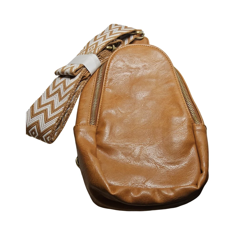 NWOT  Brown Crossbody Bag/Sling bag with adjustable wide strap - Picture 2 of 6